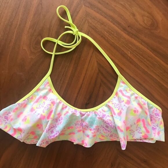 Victoria Secret Swimsuit Top Ruffle Halter - Picture 1 of 4